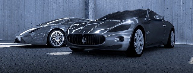 Maserati v šedé barvě